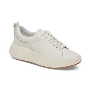 Dolce Vita Womens Devote Platform Sneakers Size 9.5 White Leather Chunky Neutral